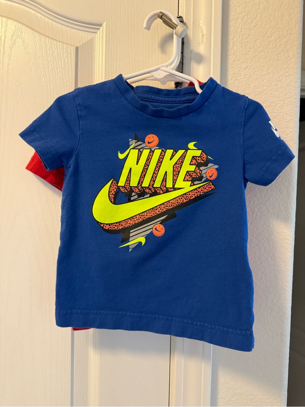 Nike Kids Short Sleeve Logo Tees - Red & Blue
